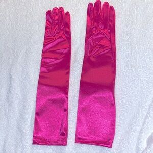 Classic Satin Glossy Long Gloves Party Bridal Dance Opera Length Gloves Hallowee